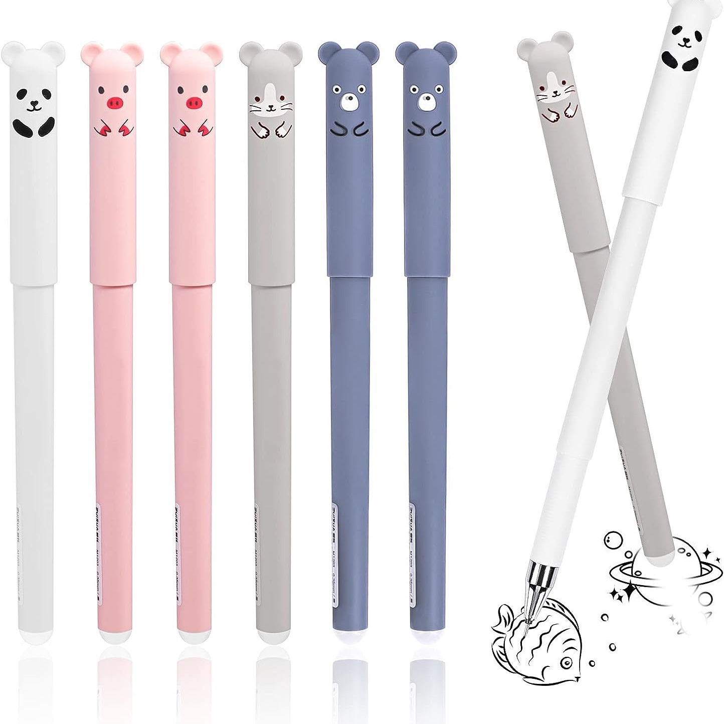Gel Ink Pen Set - Recharges de stylo Gel effaçable, 4
