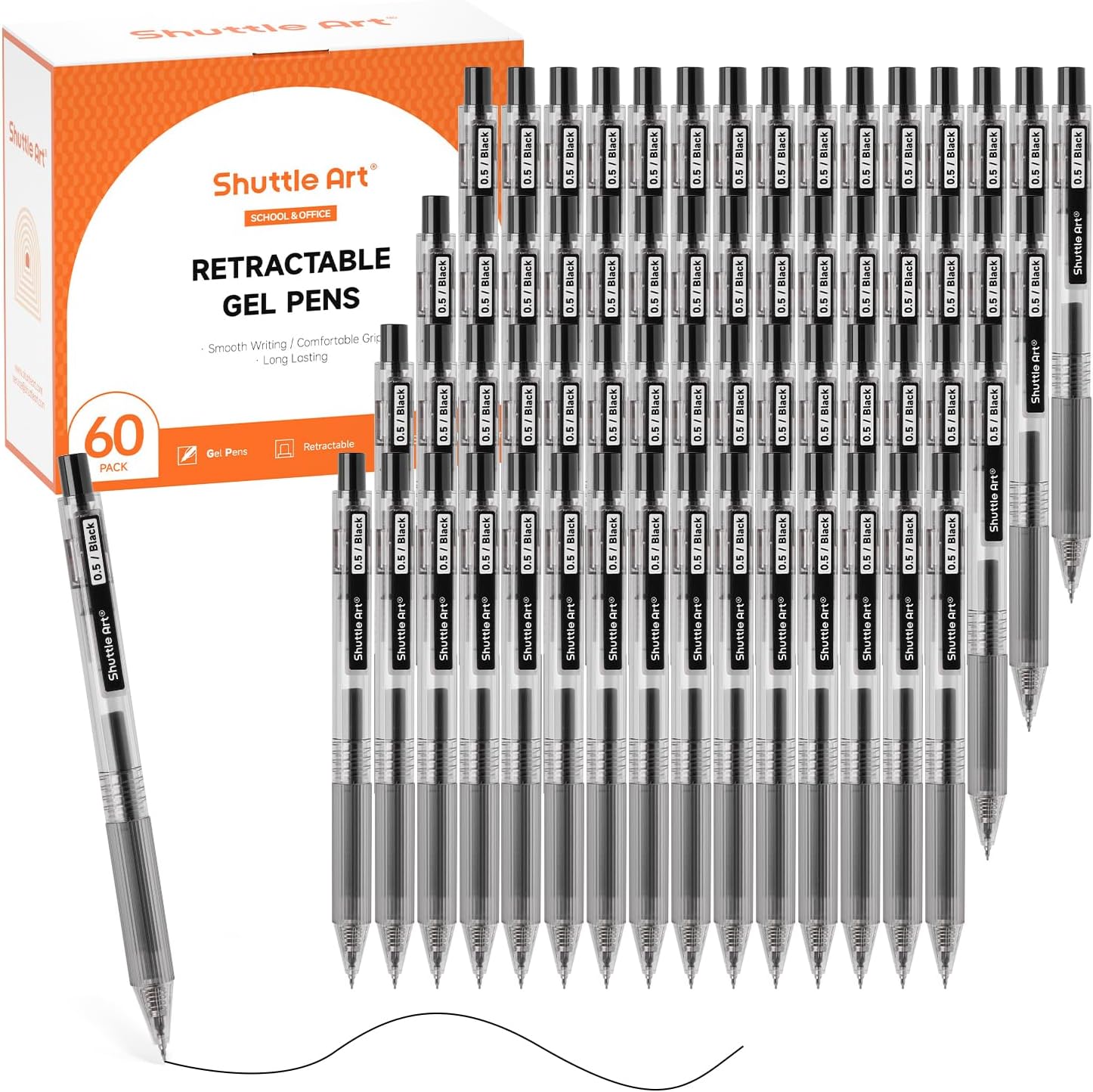Stylos à bille gel noirs Shutt - Gel Ink Pen Set avis et prix