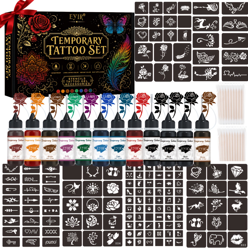 Kit de tatouage temporaire au  - Gel Ink Pen Set avis et prix